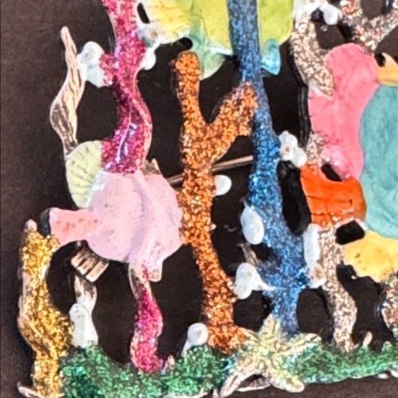 Vintage Under the Sea Fish and Coral JJ Brooch - Picture 3 of 13